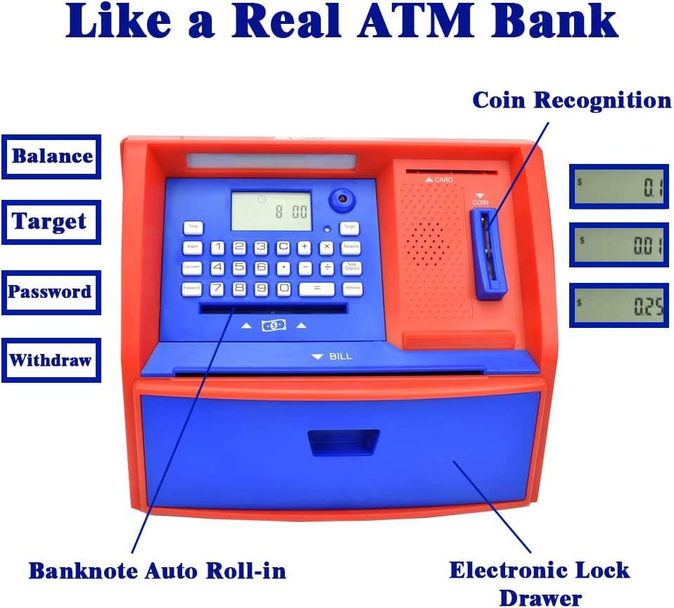 ABS Material ATM Piggy Bank for Kids