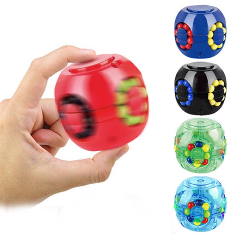 3D Puzzle Hamburger Rotating Magic Bean Cube Fidget Toy