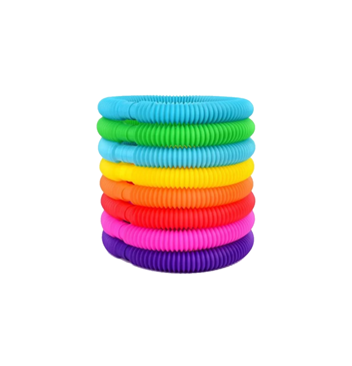 Colorful Circle Folding Plastic Pop Tube Coil Funny Toys