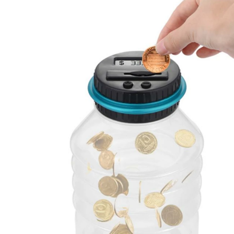 Digital Counting Money Jar with Kids Money Management