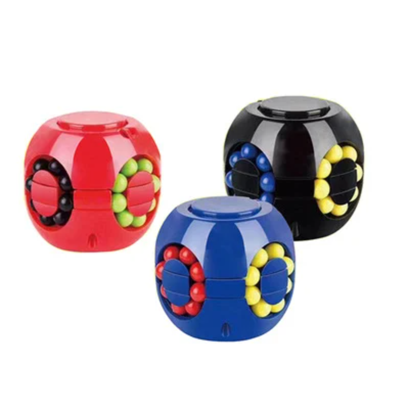 3D Puzzle Hamburger Rotating Magic Bean Cube Fidget Toy